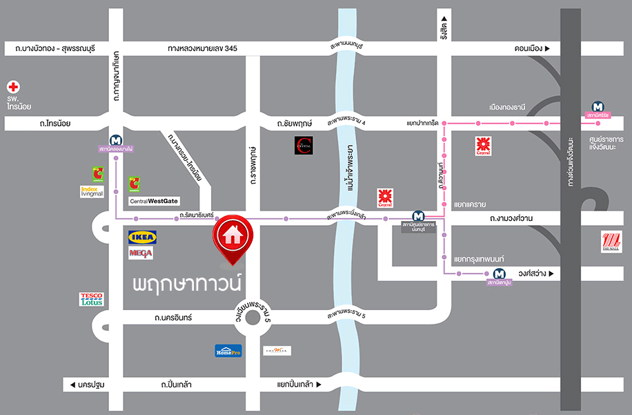 *****ทาวน์เฮ้าส์มือสองย่านนนทบุรี ม.พฤกษาทาวน์ ราชพฤกษ์ เนื้อที่มากถึง 21.4 ตร.ว. ฟังก์ชัน 3 ห้องนอน 2 ห้องน้ำ 2 ที่จอดรถ แถมฟรี! 3 เครื่องปรับอากาศ 1 เครื่องทำน้ำอุ่น 1 เครื่องดูดควัน บ้านสภาพดี น่าอยู่ บนทำเลศักยภาพ เชื่อมต่อทั้งถ.นครอินทร์, ถ.ราชพฤกษ์, ถ.กาญจนาภิเษก ใกล้วงเวียนพระราม 5, รถไฟฟ้าสายสีม่วง "สถานีบางรักใหญ่" และทางด่วน "ศรีรัช"